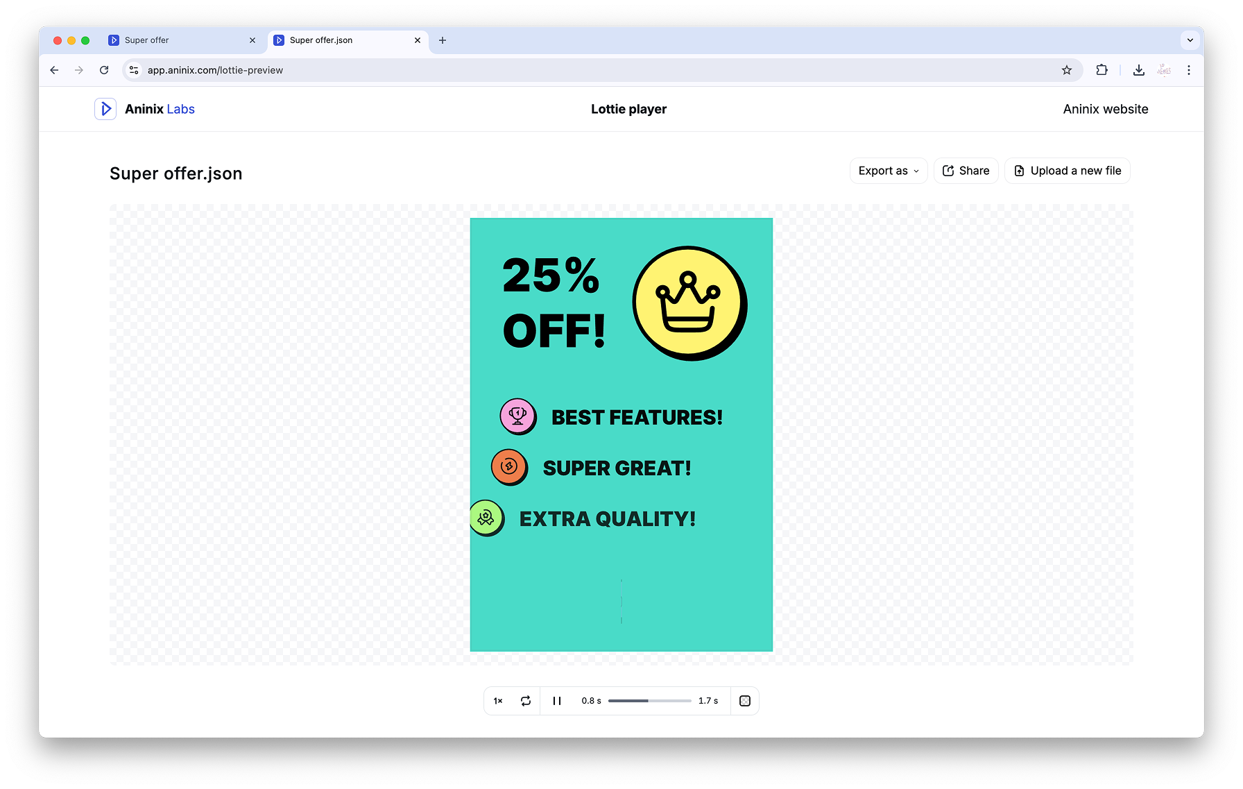 Lottie Preview Loaded
